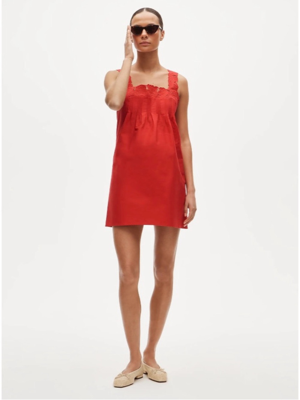 NWT J. Crew Ondine Mini Dress Double Cotton Poplin Passion Rouge Red